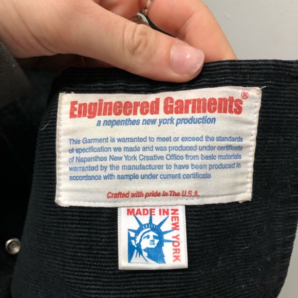 Engineered Garments Black Trench Style Jacket Double Breasted Size M - Picture 8 of 11